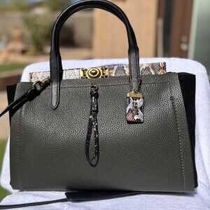 Coach 1941 Troupe Carryall 35 with Leather, Suede and Snakeskin